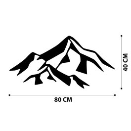 Wallity Mountain 1 Metal Wall Decor Negro